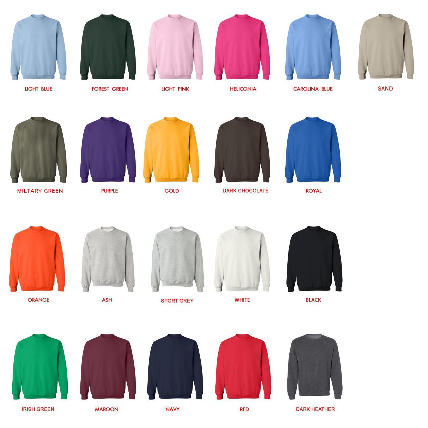 sweatshirt color chart - Fire Force Shop