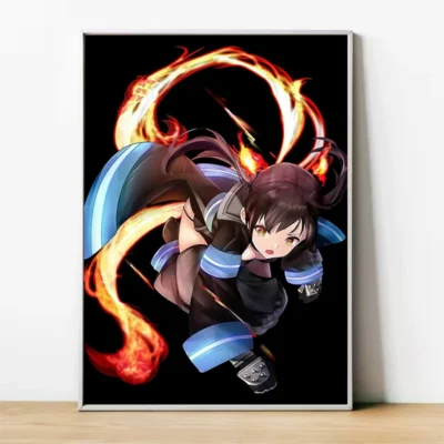 Beautiful Maki Fire Force Wall Art - Fire Force Shop