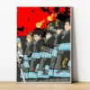 Fire Force Anime Poster Bedroom Decoration Art Posters for Wall Decororation Painting on Canvas Home Decorations 16 - Fire Force Shop