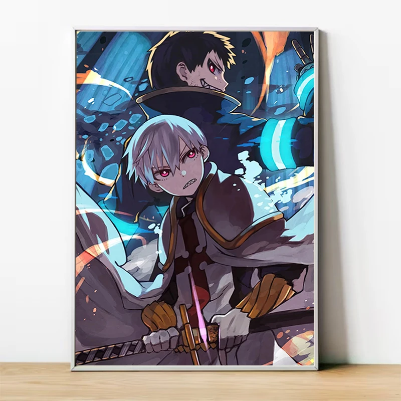 Fire Force Anime Poster Bedroom Decoration Art Posters for Wall Decororation Painting on Canvas Home Decorations 18 - Fire Force Shop