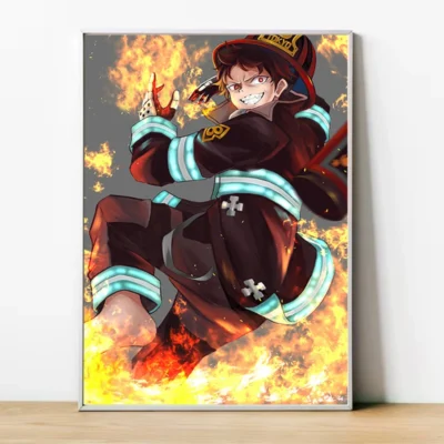 Fire Force Shinra Powerful Wall Art - Fire Force Shop