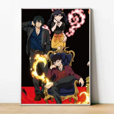 Shinra With Tamaki Wall Art - Fire Force Shop